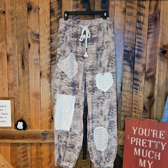 POL Pants - 229 POL Camouflage Patchwork Joggers